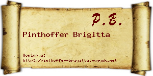 Pinthoffer Brigitta névjegykártya